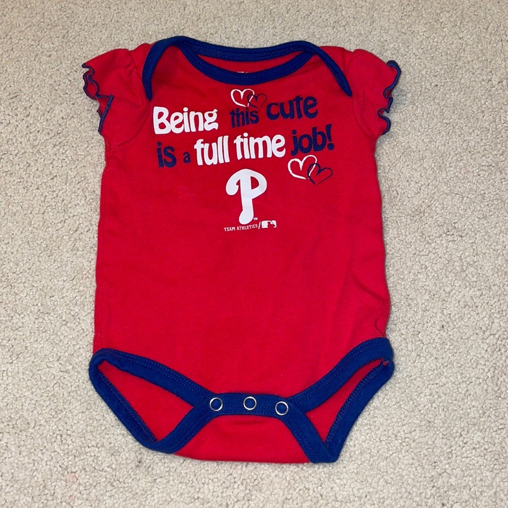 phillies baseball onesie